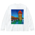 GALLERY misutawoのスイス カペル橋 Big Long Sleeve T-Shirt