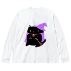 くろねこClochetteの魔女くろねこ Big Long Sleeve T-Shirt