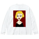 yabai artの女優アート Big Long Sleeve T-Shirt