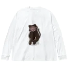 ちょこねこshopのちょこねこビッグシルエットロングスリーブTシャツ Big Long Sleeve T-Shirt