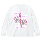 SASARiNS のHave a Heart to heart ビッグシルエットロングスリーブTシャツ