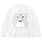 HaneyaMattaridou＋のIce cream rabbit Big Long Sleeve T-Shirt