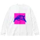 百福商店のくねくね猫 Big Long Sleeve T-Shirt