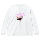 POJO  CACTUSの可憐な花 コノフィツム バリエンス 多肉植物 ビッグシルエットロングスリーブTシャツ
