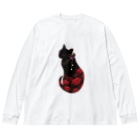 Lunatic Cat-ismの妖猫-曼珠沙華（彼岸花） Big Long Sleeve T-shirt