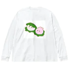 lapis collectionのもちうさぎ Big Long Sleeve T-Shirt