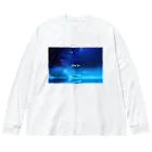 【ホラー専門店】ジルショップの絵画風の幻想的な星空(横長) Big Long Sleeve T-Shirt