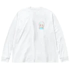 さくらもちの三つ編みの女の子(青色・水色) Big Long Sleeve T-Shirt