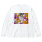 ミラくまのお菓子03 ビッグシルエットロングスリーブTシャツ