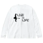 JADE ARTSのLIVE is LIFE ビッグシルエットロングスリーブTシャツ