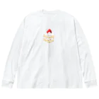 【シマエナガグッズ】ちくわファクトリーのシマエナガ ショートケーキ たぶん Big Long Sleeve T-Shirt