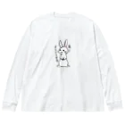 毒舌うさぎの毒舌うさぎ「あーイライラする」 Big Long Sleeve T-Shirt