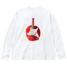 カエデのりんご飴のりんご飴 ギター　キャンディーアップルレッド ギター Big Long Sleeve T-Shirt