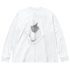 ねこちゃんずのはこねこ ビッグシルエットロングスリーブTシャツ