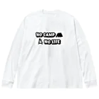 アウトドアデザインのNO CAMP NO LIFE ビッグシルエットロングスリーブTシャツ