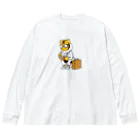 イラストレーター平戸三平のトラのトラベラー ビッグシルエットロングスリーブTシャツ