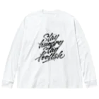 Hideya MOTOのSTAY HUNGRY, STAY FOOLISH ビッグシルエットロングスリーブTシャツ