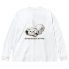 犬グッズの店しえるぶるーのミトンに入ったチワワ(クリーム) Big Long Sleeve T-Shirt