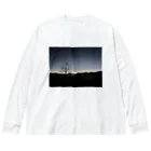 2929gawDesignShop358のEarly winter sunrise ビッグシルエットロングスリーブTシャツ