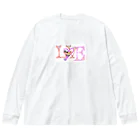 面白Tシャツ専門店の〰️loveを添えて〰️ ビッグシルエットロングスリーブTシャツ