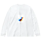 NicoNicoSmileのキツネザル Big Long Sleeve T-Shirt