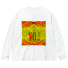 PALA's SHOP　cool、シュール、古風、和風、のNO！ ビッグシルエットロングスリーブTシャツ