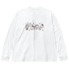 Andiamoの恐竜たちのクリスマス（茶） Big Long Sleeve T-Shirt