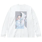 たろうのほっぺの猫フードGirl Big Long Sleeve T-Shirt