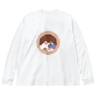 雛乃の文鳥グッズ屋さんの文鳥一家のどこでも壷巣！住み着くシリーズ Big Long Sleeve T-Shirt