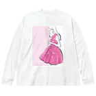 Jojo Yan | A Fashion Illustratorのピンクスカート ビッグシルエットロングスリーブTシャツ