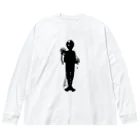 Cɐkeccooのホラーズシルエット(ミイラ男) Big Long Sleeve T-Shirt