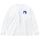 bantone の大きな木と月が浮かぶかわいい雪景色（黄色） Big Long Sleeve T-Shirt