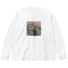 ポップヌードルのあずき猫 ビッグシルエットロングスリーブTシャツ