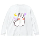 K.momokoのうさぎのうみうし(ウトウトver.) ビッグシルエットロングスリーブTシャツ