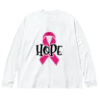Fred HorstmanのBreast Cancer HOPE  乳がんの希望 Big Long Sleeve T-Shirt