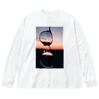 どんぐりの夕方の空 ビッグシルエットロングスリーブTシャツ