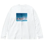 Haunted Labのpink clouds 雲 Big Long Sleeve T-Shirt