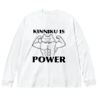 筋肉猫取扱店の筋肉猫 Big Long Sleeve T-Shirt