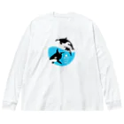 そいそいソイラテの海の王者シャチ Big Long Sleeve T-Shirt