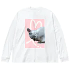 ぽぽこ🐰SHOPのくしくしバニラたん. ハートver Big Long Sleeve T-Shirt