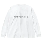 FLOWMATEのフローメイト ロゴシリーズ（黒） ビッグシルエットロングスリーブTシャツ