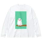 石丸沙織のポチャ白文鳥ちゃん ビッグシルエットロングスリーブTシャツ