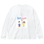 絵が下手な人。のBoys & Girls ビッグシルエットロングスリーブTシャツ