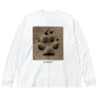 paweyetailの犬の足跡 ビッグシルエットロングスリーブTシャツ