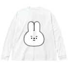 こつｗのおみせの量産うさぎ まゆげ ver.ホワイト Big Long Sleeve T-Shirt