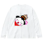 Happy Fun goodsの舞妓ねこ　接吻 Big Long Sleeve T-Shirt