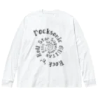 Rebelle Débutantの渦巻きLOGO（黒Logo ver） ビッグシルエットロングスリーブTシャツ