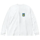 puikkoの国章　ウクライナ（ワンポイント） ビッグシルエットロングスリーブTシャツ