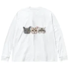 みきぞーん｜保護猫 ミッキー画伯と肉球とおともだちのJ&D&S Big Long Sleeve T-Shirt