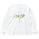 ハチカラのlaugh！黒柴 ビッグシルエットロングスリーブTシャツ